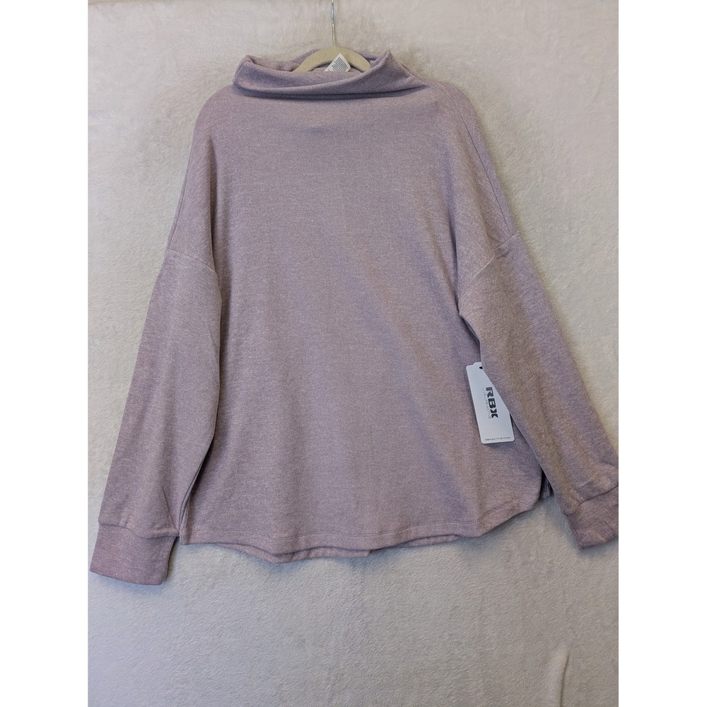 RBX Active Womens Funnel Neck Pullover Lavender‎ XL
